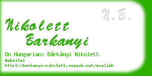 nikolett barkanyi business card