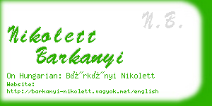 nikolett barkanyi business card